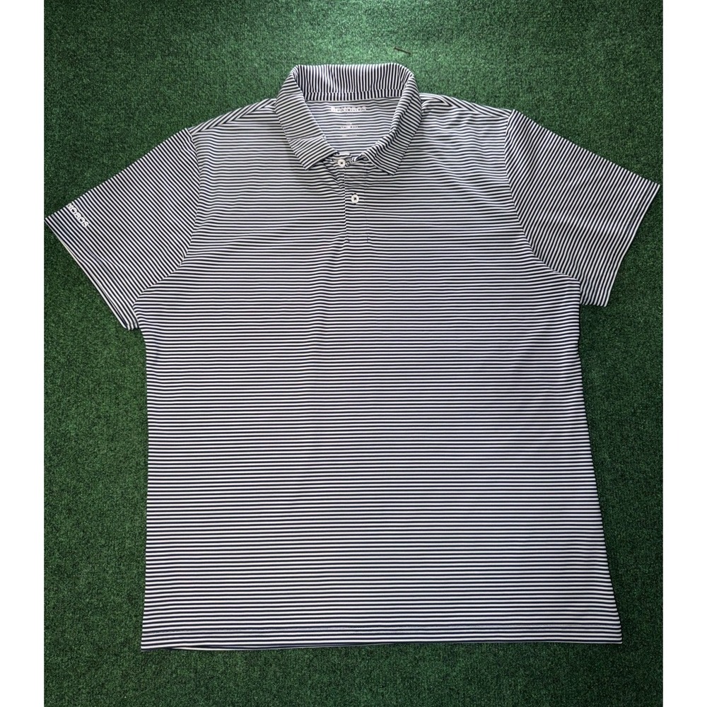 Bonobos Golf Polo Navy White Striped Slim Fit Mens Size XL